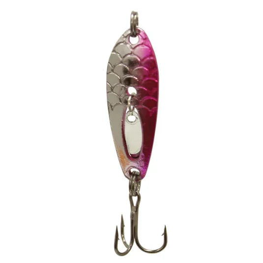 dinner bell spoon fishing lure CLACKER JIGGING 5/8 OZ – Grimsby Tackle Hybrid Lures Color:Polychromatic sized Dinner Bell is TUNA TACOS SALTWATER LURES