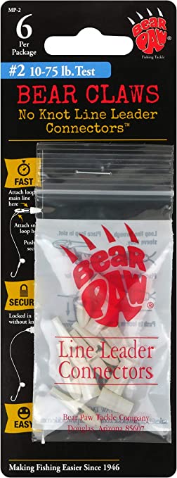 BEAR PAW LINE CONNECTOR #2 10-75LB TEST – Grimsby Tackle