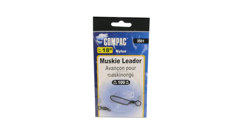 COMPAC MUSKY LEADER 100LB 18"
