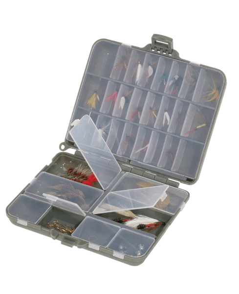 Plano - Double-Sided Adjustable Tackle Organizer Small - Silver/Blue