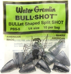 Water Gremlin BULL-SHOT Pinch On Bullet Weights, Various Size Zip