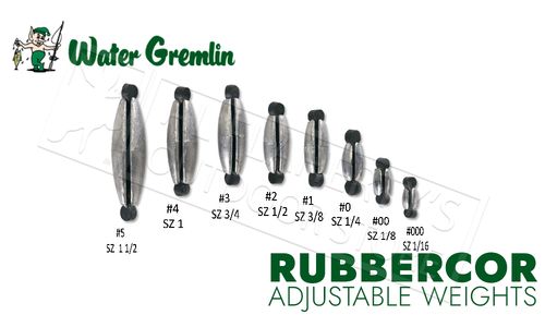 WATER GREMLIN WEIGHTS RUBBERCORE – Grimsby Tackle