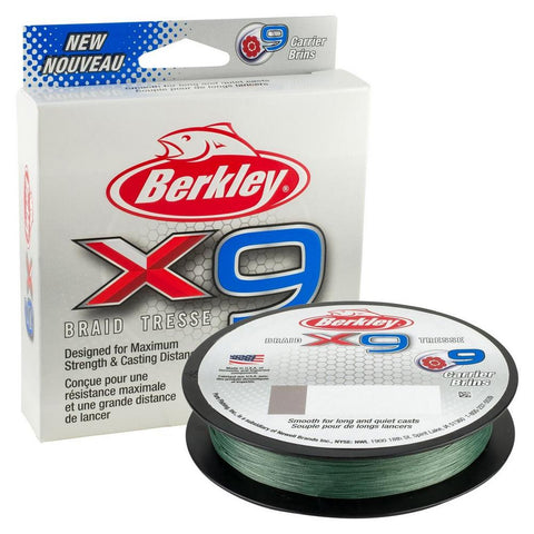 BERKLEY X9 BRAID 164 YD LOW VIS GREEN